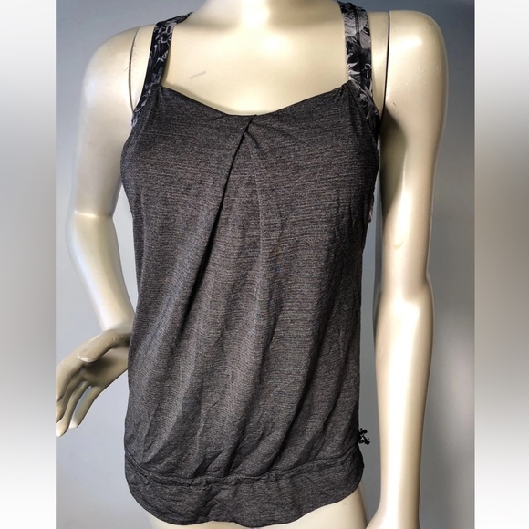 lululemon athletica Tops - Lululemon Rest Less Women's Gray Sleeveless Tank Flowabunga Floral